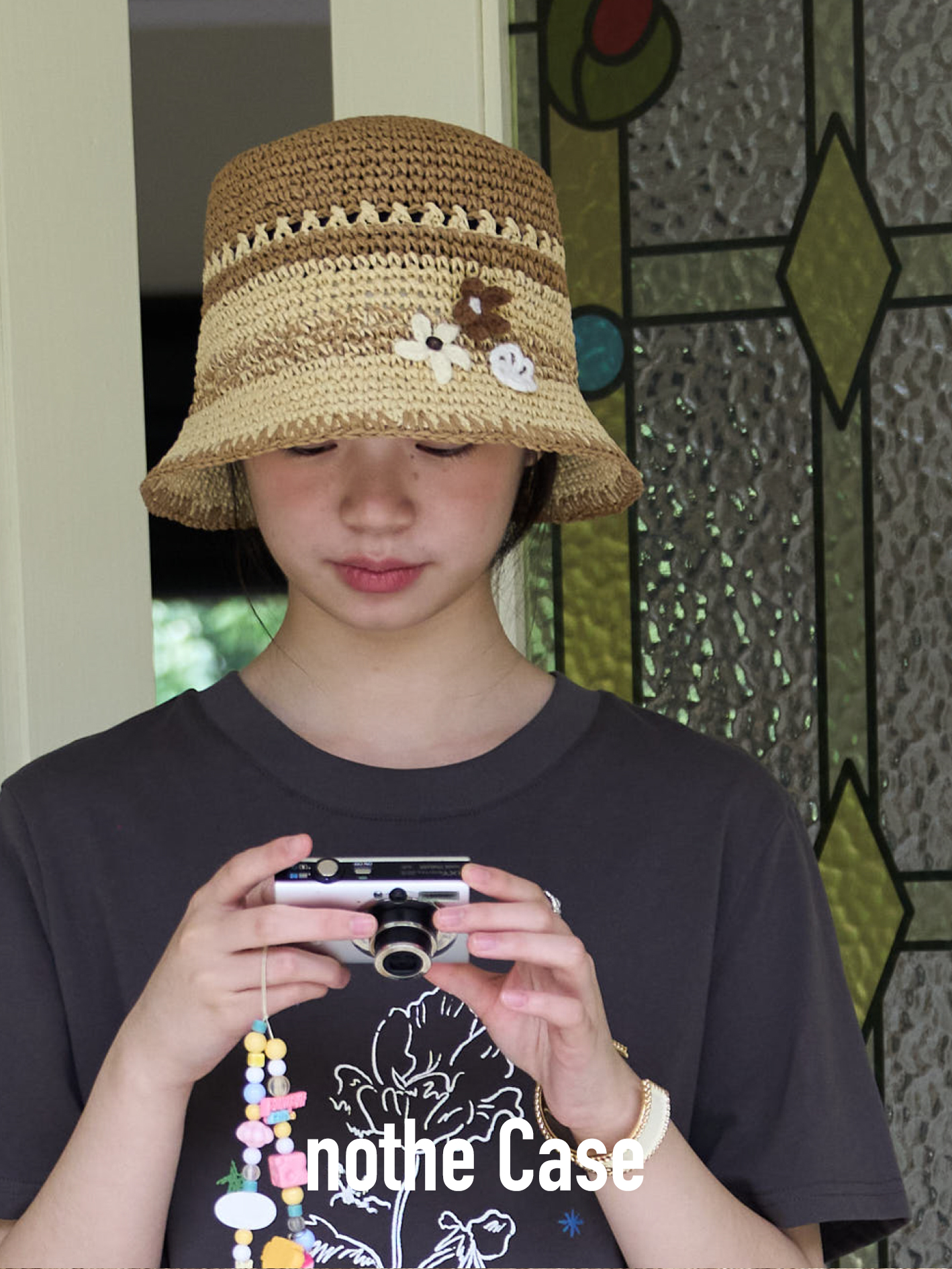 South France Garden Color-Block Woven Sun Hat - Vacation-Ready Hollow Design for Sun Protection