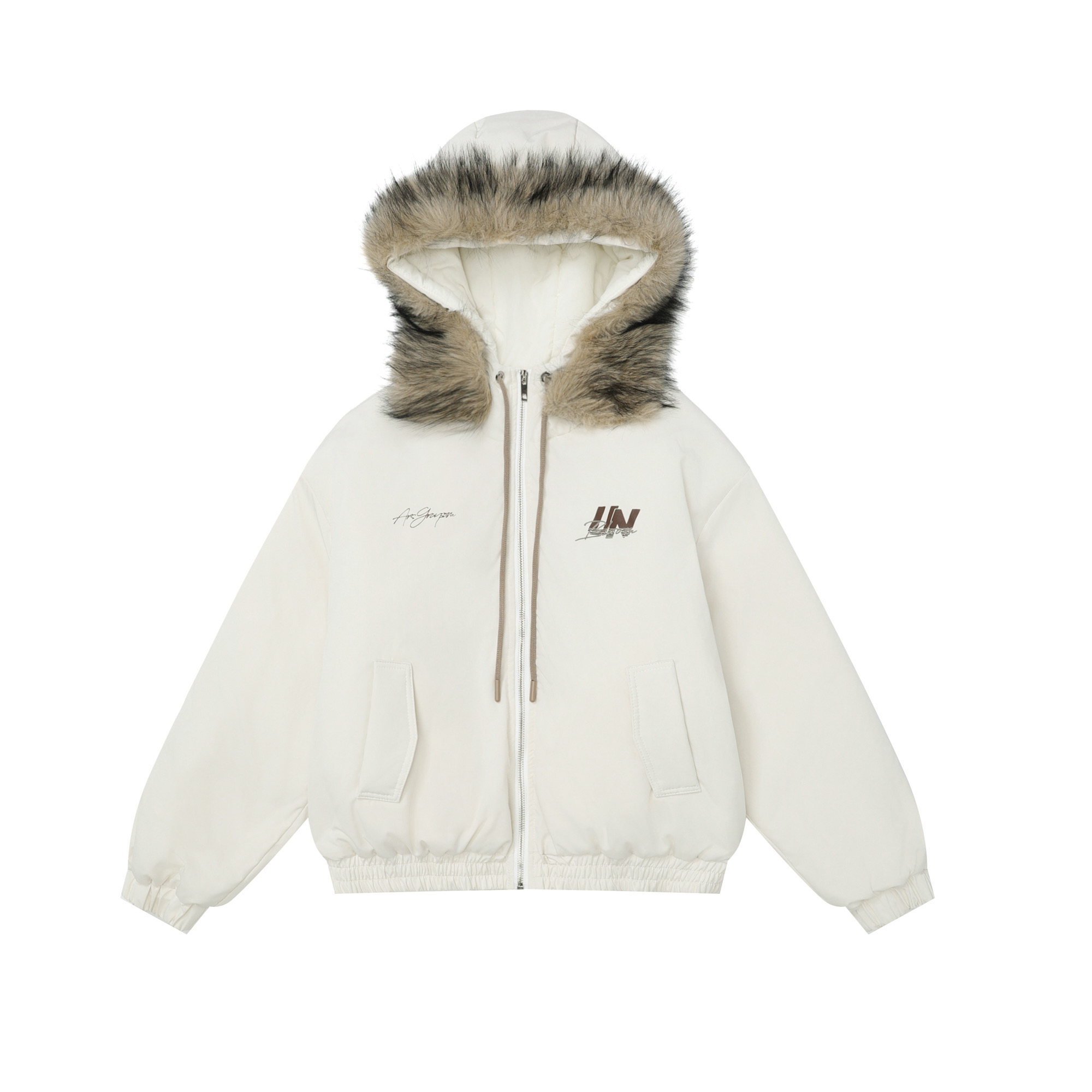 Spicy American-Style Detachable Fur Collar Hooded Cotton Coat - Warm, Loose-Fitting, Versatile Trendy Jacket for Cold Weather