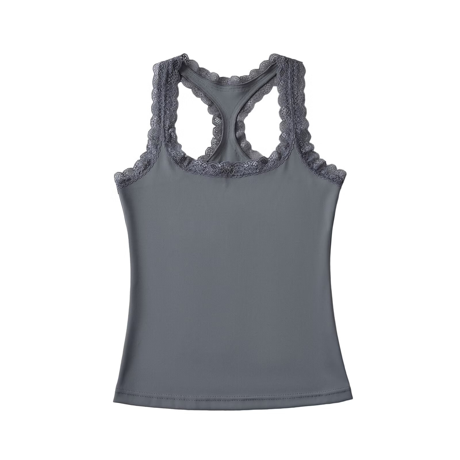 Spicy Girl Lace Trim Camisole - Fitted Sleeveless Inner Top for a Chic Look - Perfect for Y2K and Korean Style Fashion