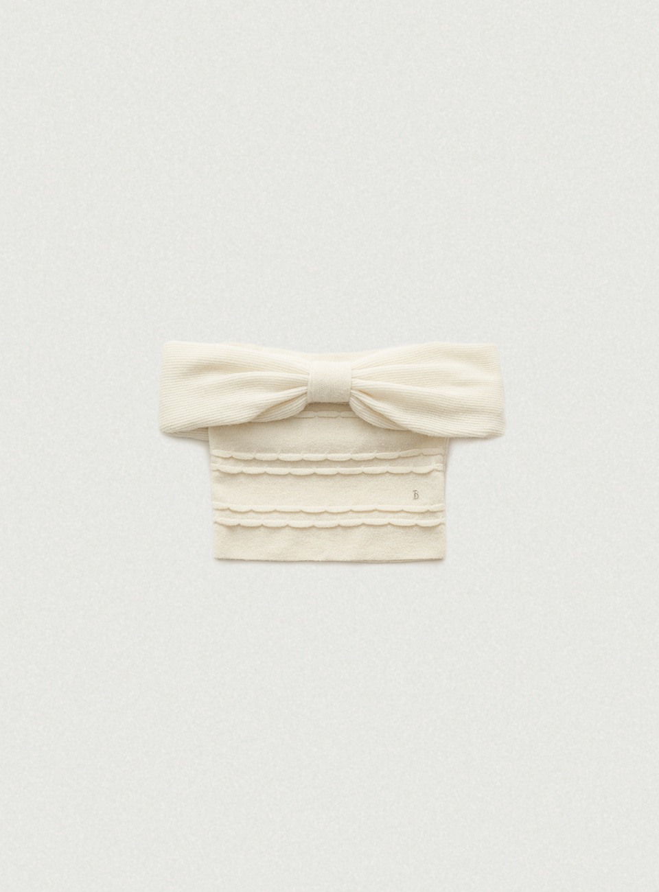 Spring Summer One-Shoulder Knitted Vest in Barnet Style with Bow - Current Korean Niche Fashion