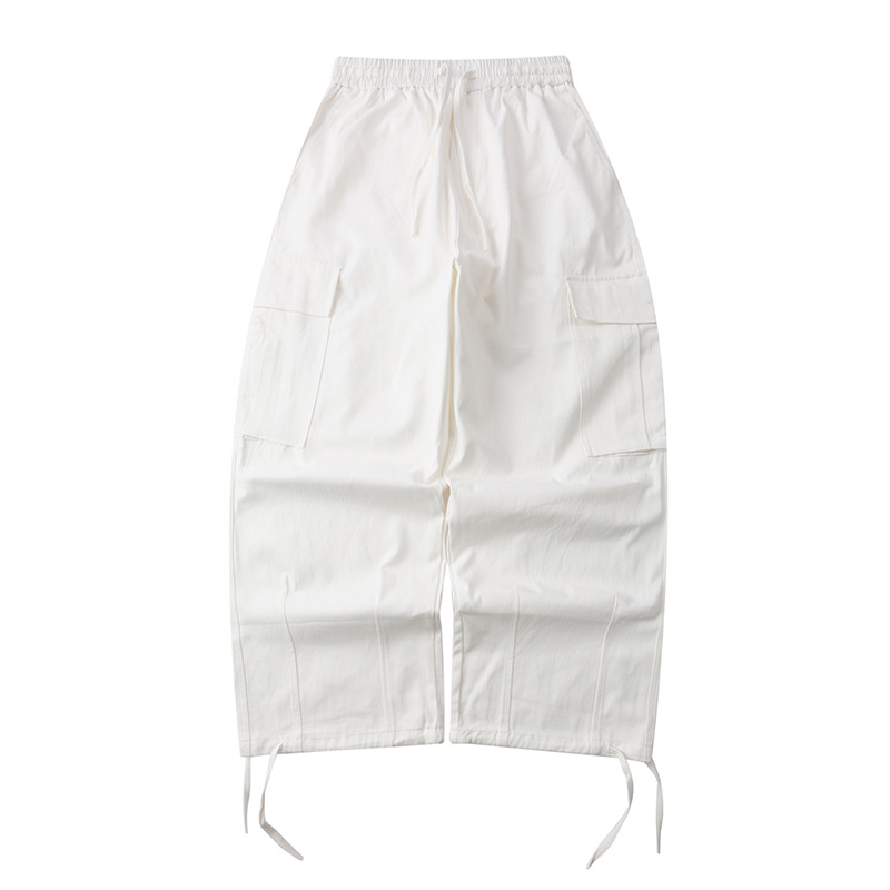 Trendy White Work Pants for Women - Hip-Hop Jazz Dance Long Straight-Leg Joggers, Casual Style, Y2K Fashion