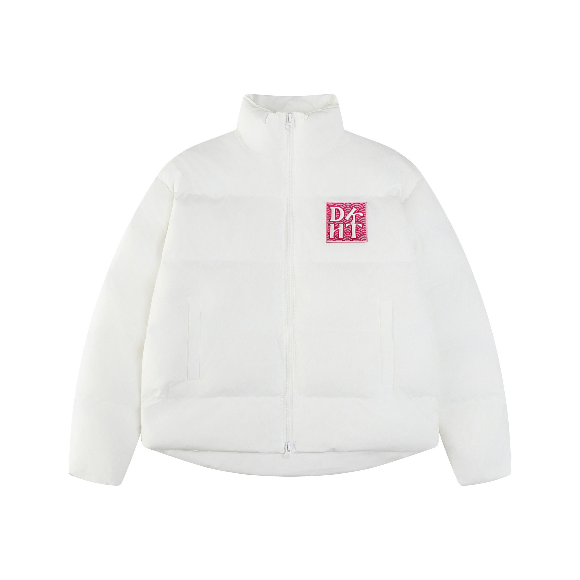 Trendy Winter Velcro Letter Cotton Jacket - Thick Warm Loose Bread Coat for Casual Style