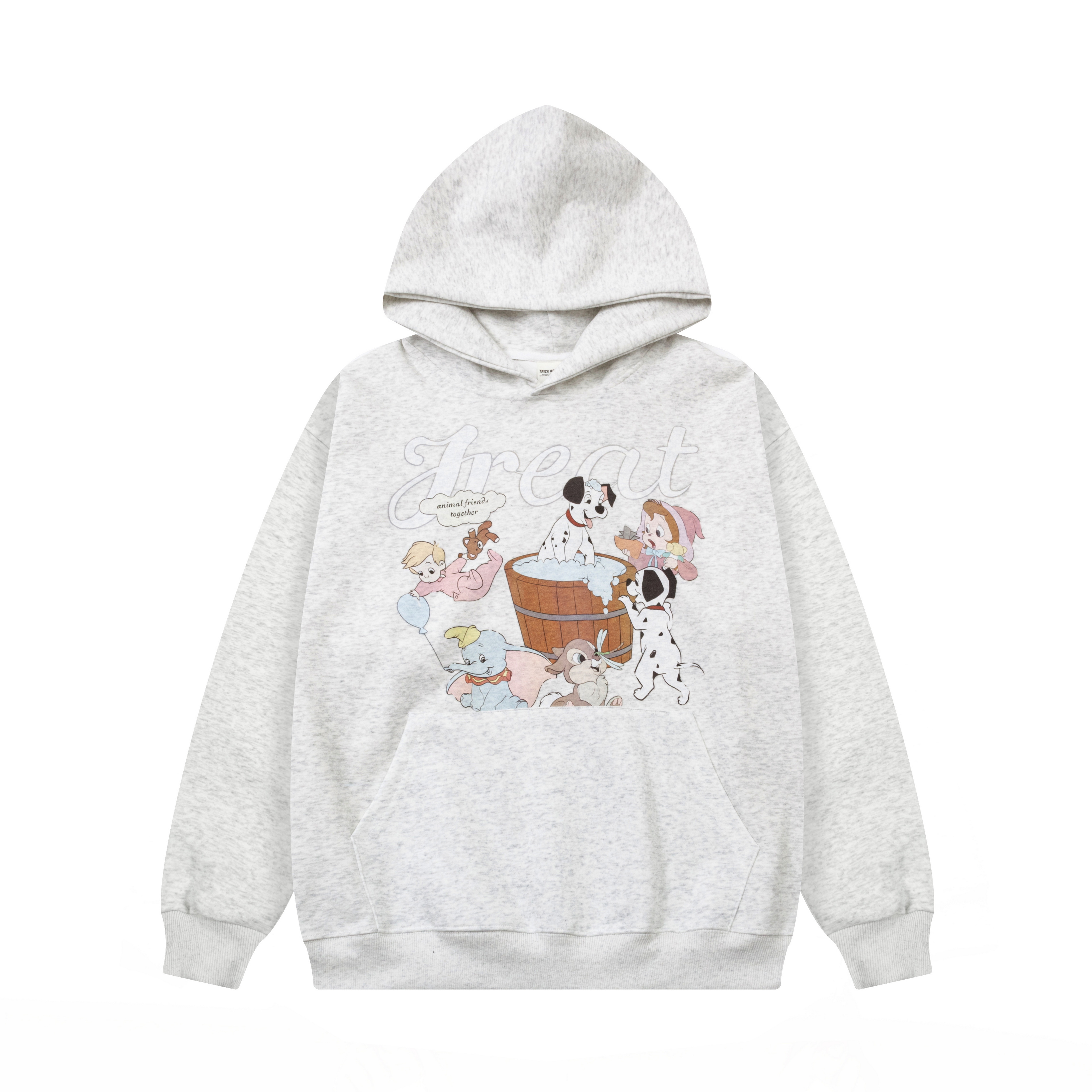 Unisex Retro Fun Printed Hoodie - Loose-Fitting Casual Sweatshirt for Autumn, 90s Inspired American Style