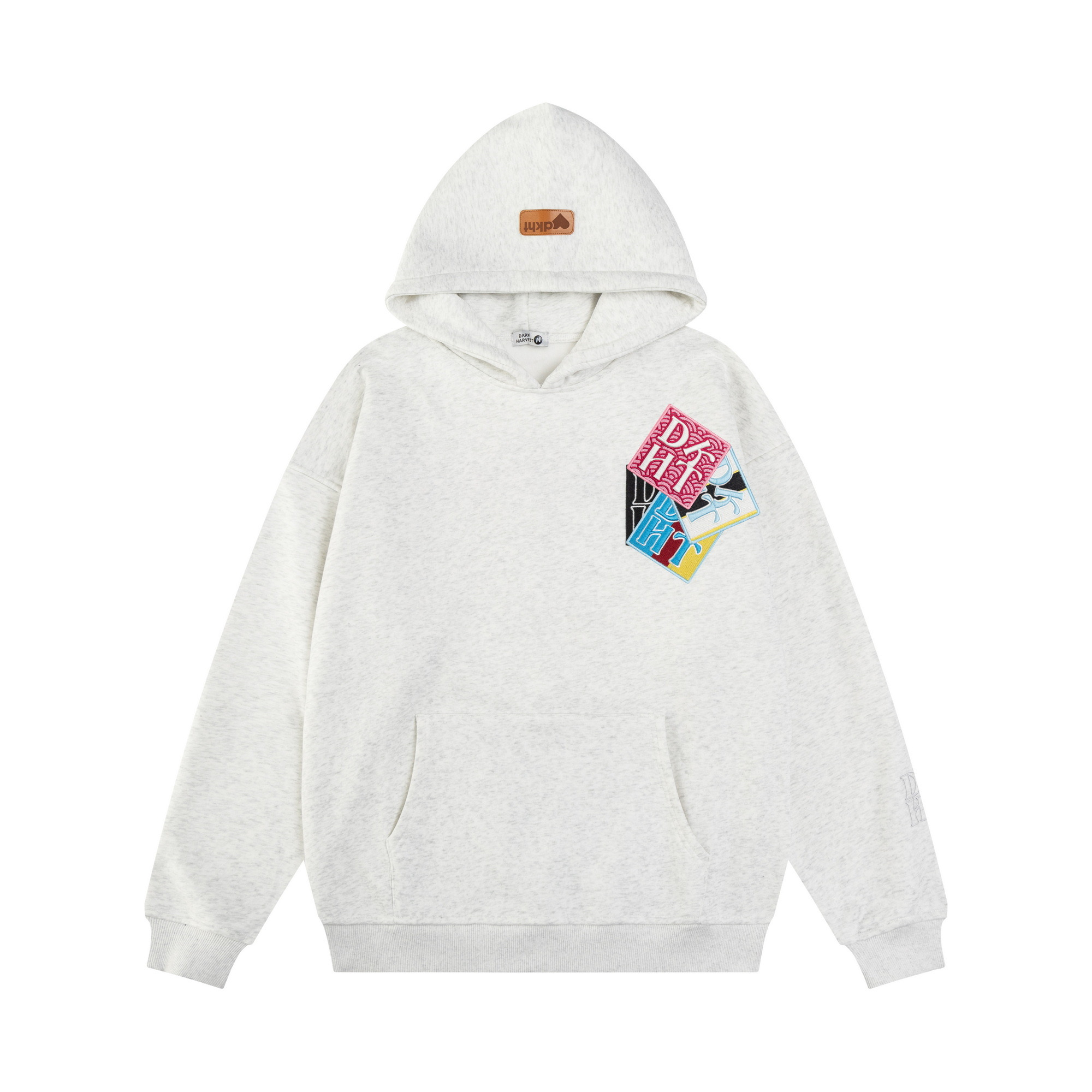 Unisex Velcro Letter Fleece Hoodie, 2025 Trendy Sweatshirt, Loose Fit, Versatile Style for Men and Women, Casual Streetwear Fashion