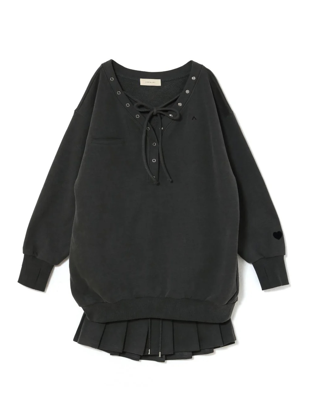 V-Neck Loose Sweatshirt & Pleated Skirt Set - Japanese Niche Style Women's Outfit for Spring & Summer 2023