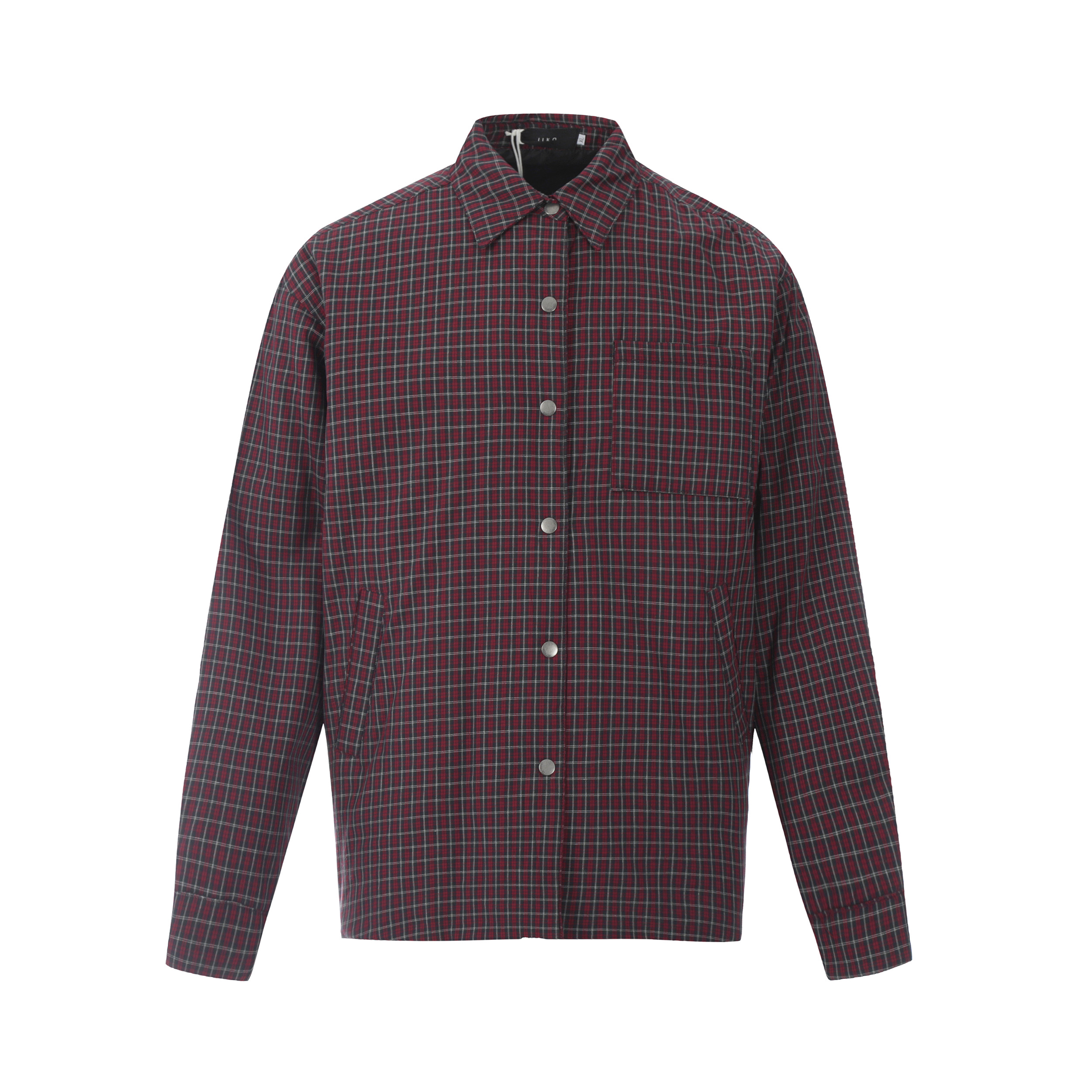 Vintage American Style Red Checkered Shirt Jacket - Thin Cotton Loose Fit Unisex Coat for Effortless Lazy Fashion