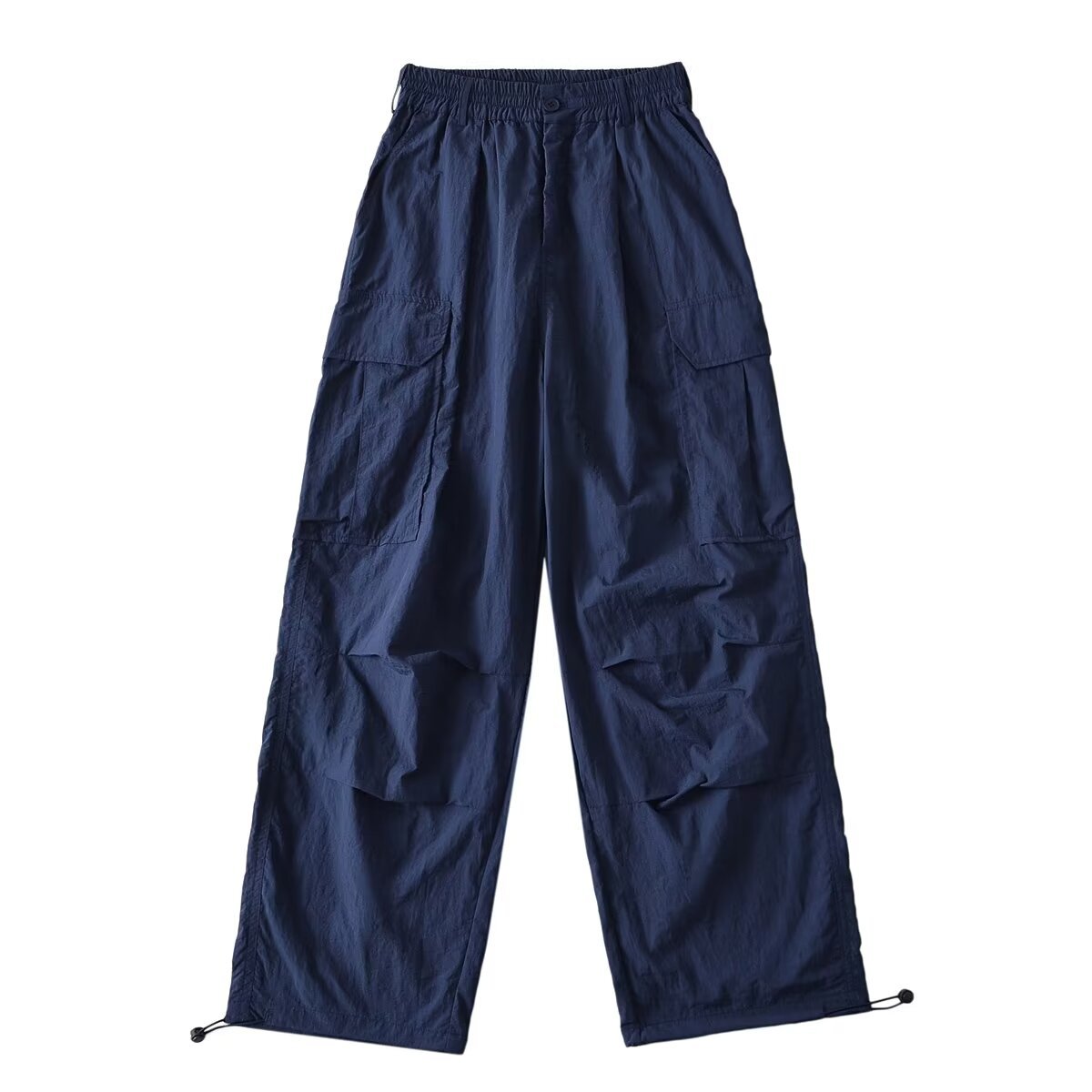 Vintage American-Style Wide-Leg Jazz Dance Pants - Loose Fit, Elastic Waist, Pleated Design, Casual 90s Inspired Fashion