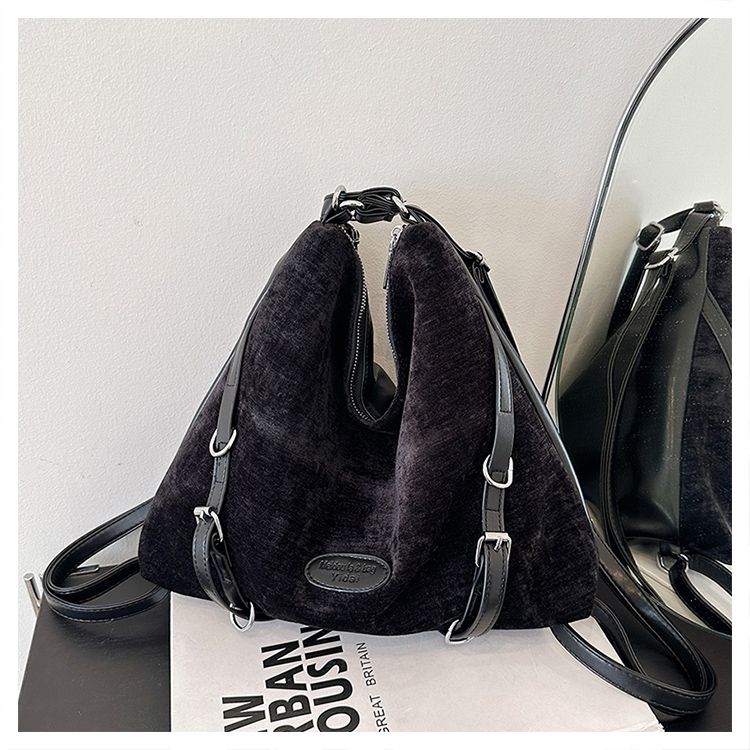 Winter Casual Suede Crossbody Bag - Large Capacity Commuter Backpack for Women - Multi-Use 2025 Trend