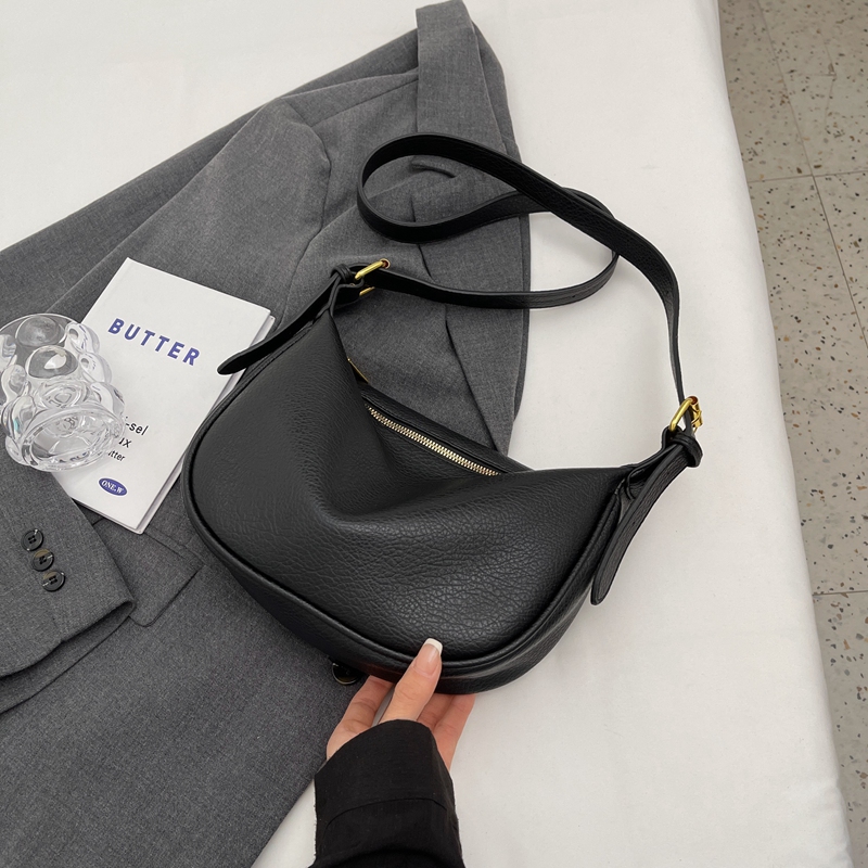 Women's Minimalist Textured Tote Bag - Casual Versatile Underarm Crossbody Bag for Summer 2025 Retro Fashion