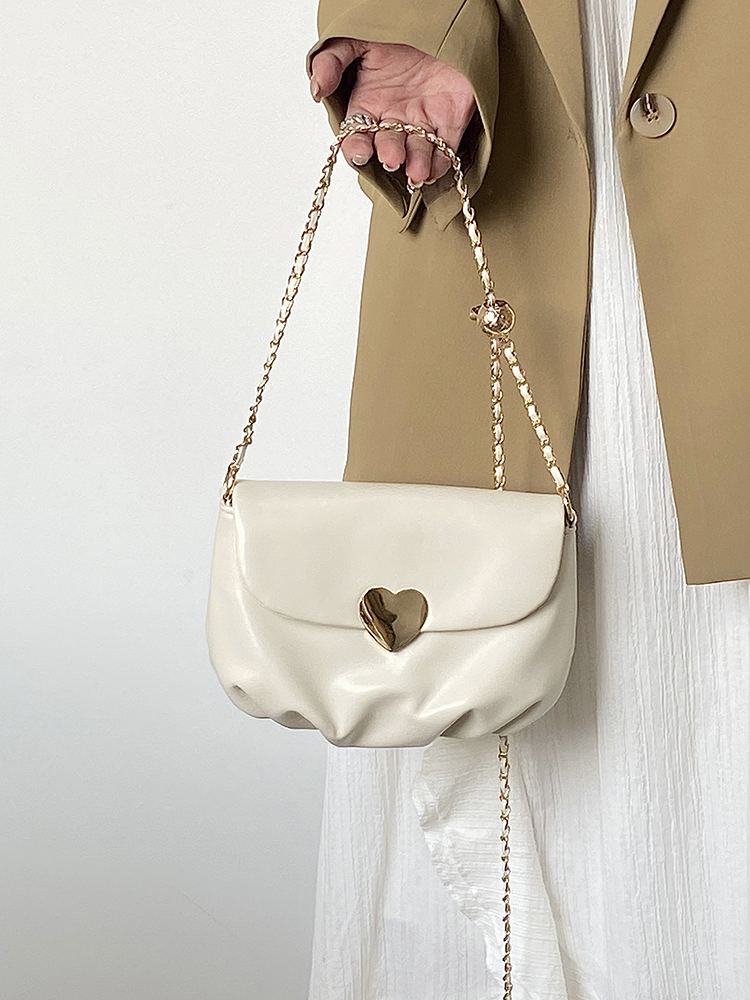 Women's Pleated Cloud Chain Bag - Cute Crossbody Shoulder Bag for Spring/Summer 2025 - Trendy Niche Design