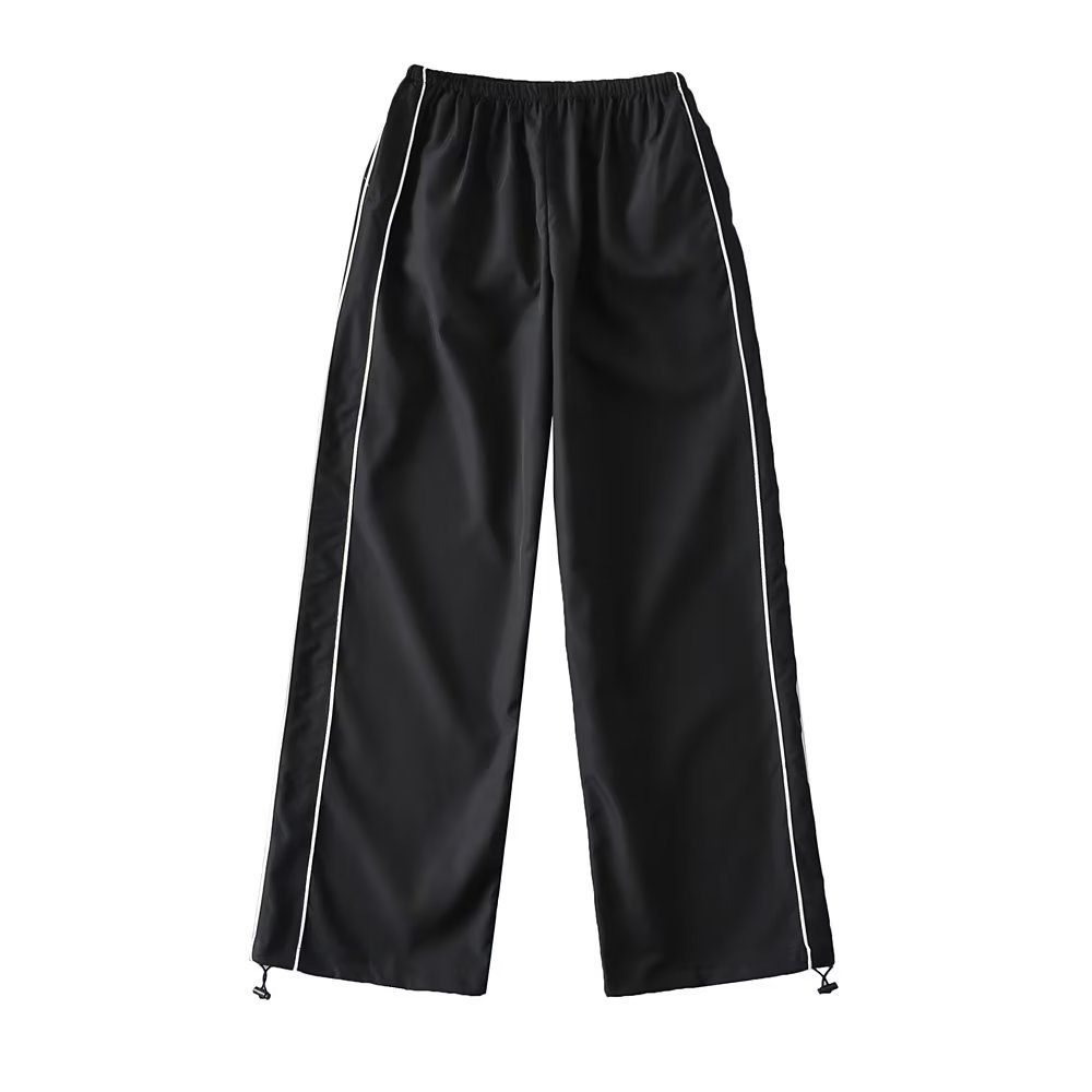 Women's Quick-Dry Double-Bar Sports Pants - Thin Wide-Leg Hip-Hop Street Dance Jazz Casual Trousers