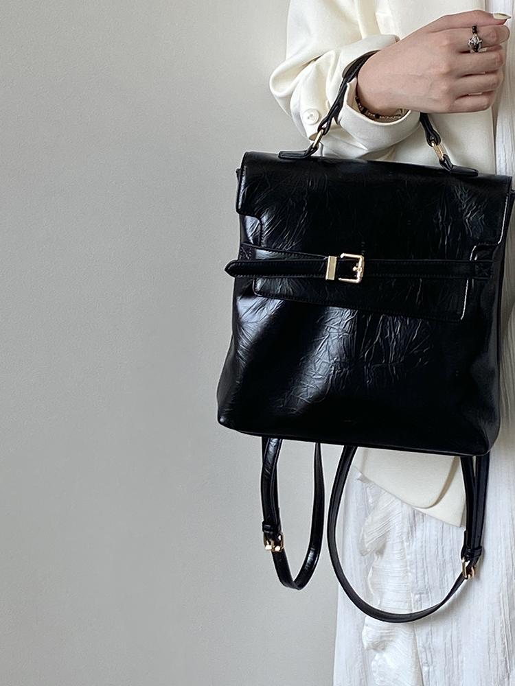 Women's Retro Tote Bag - Korean Style High-End Commuter Backpack, Versatile Design for Everyday Use, 2025 Trendy Aesthetic