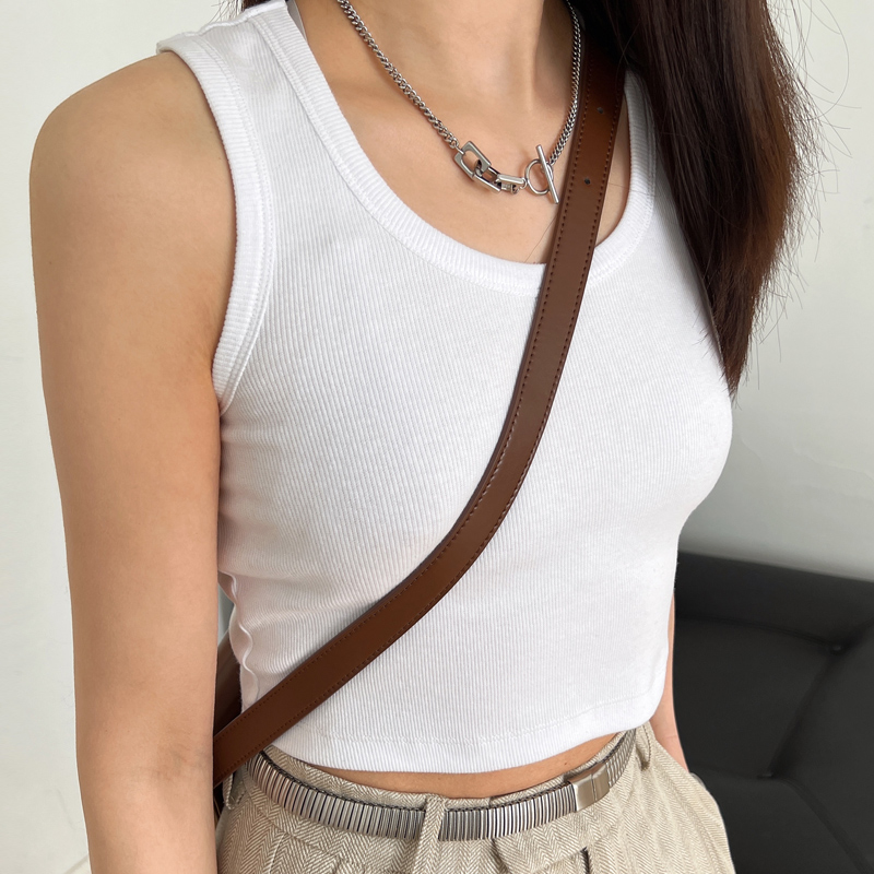 Women's Slim Fit Sleeveless Camisole - 2022 Summer Base Layer Top for Outerwear, Casual Chic Style