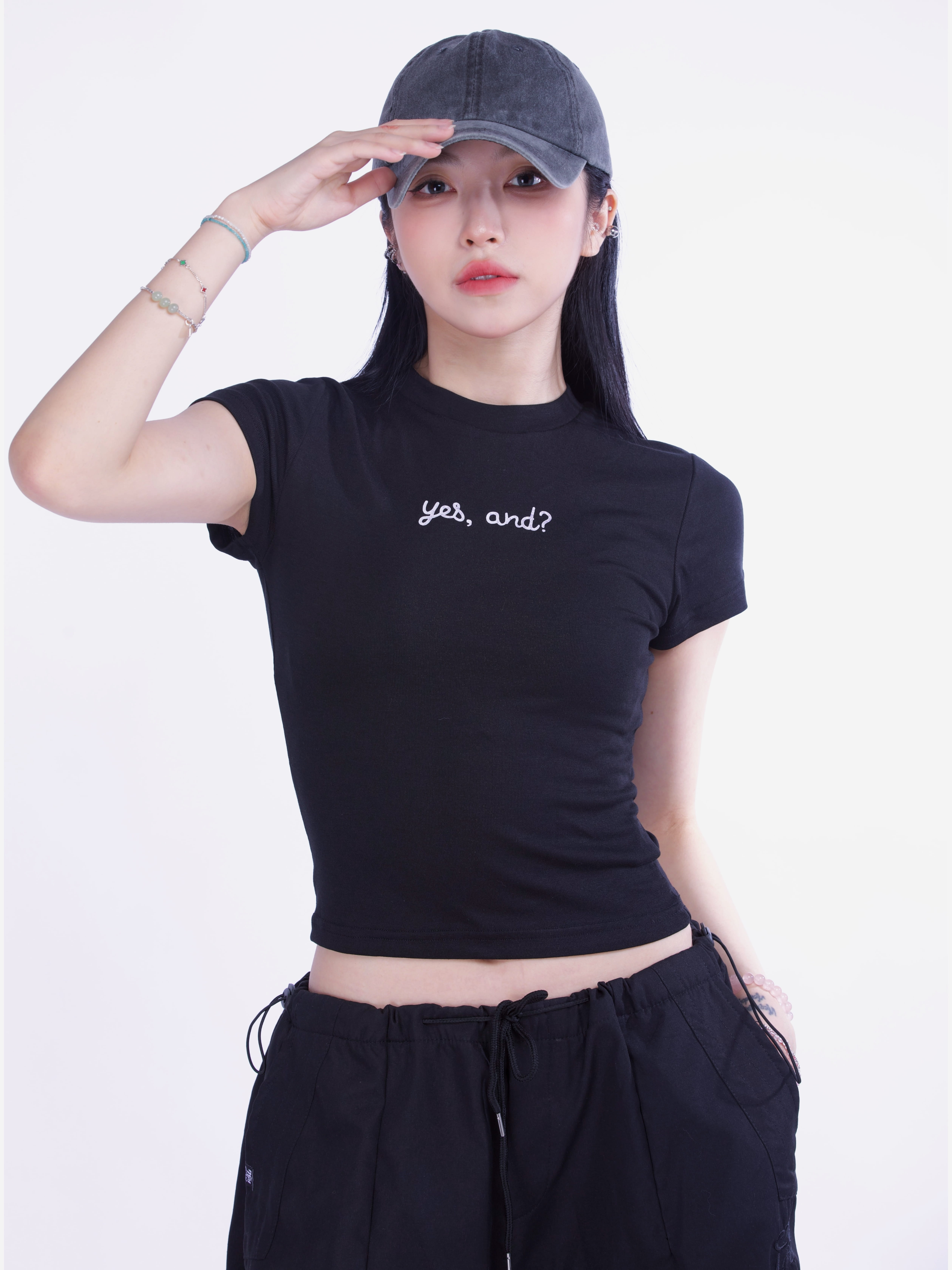 Women's Solid Color Short Sleeve Crop T-Shirt - 2024 Summer Casual Style, European and American Fashion