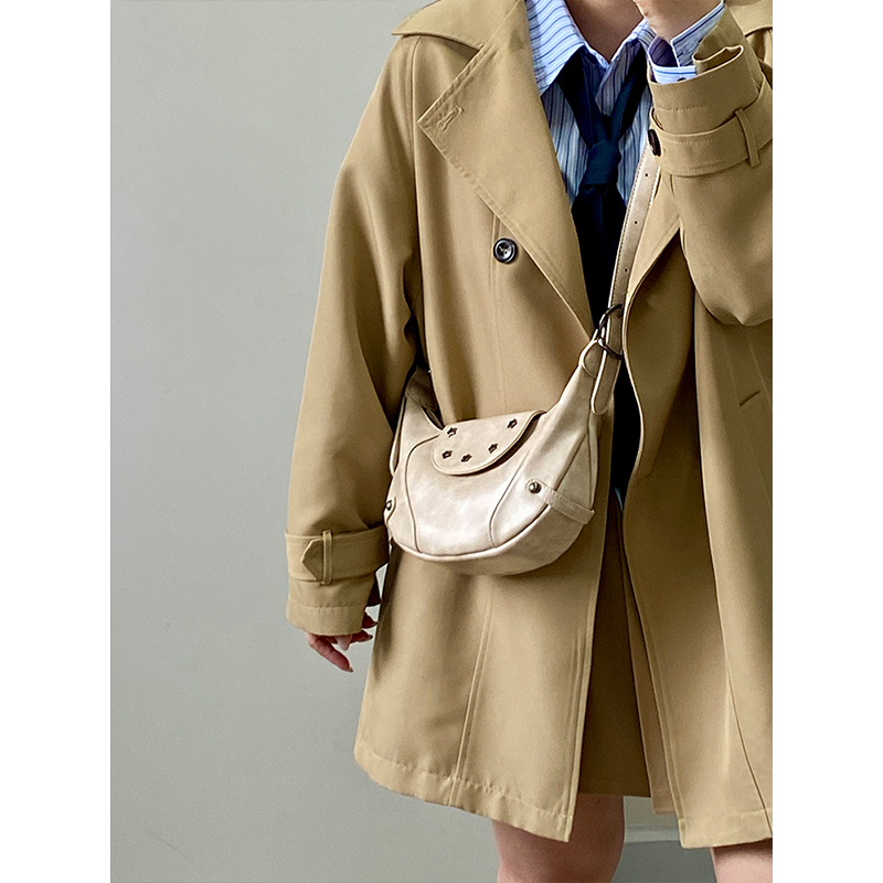 Women’s Versatile Saddle Bag - Chic Handheld, Shoulder & Crossbody Design for Spring/Summer - Perfect Small Bag for Young Girls