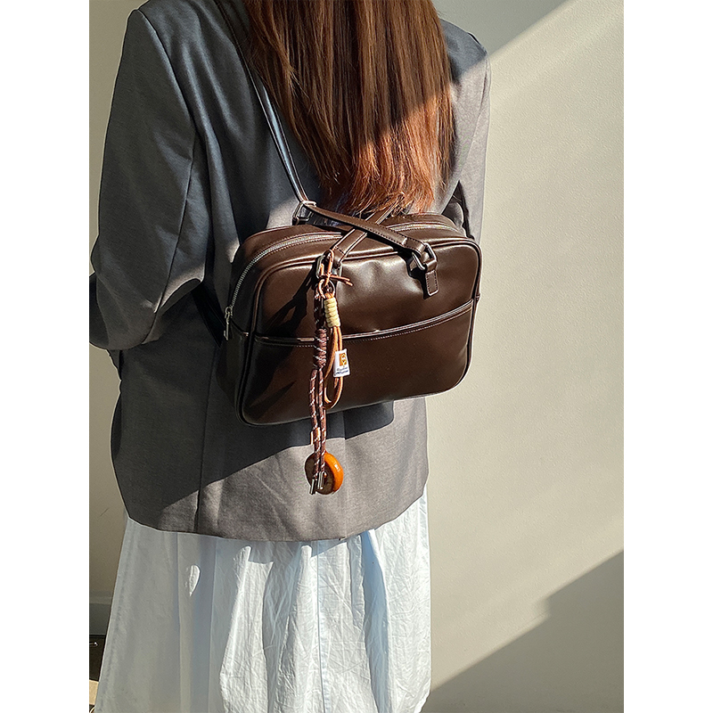 Women's Vintage Multi-Functional Large Capacity Briefcase Shoulder Bag - Korean Style Fashion Backpack for 2025