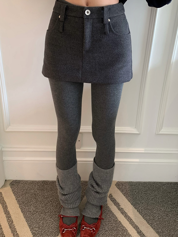 Woolen Bodycon A-Line Half Skirt for Women, Winter Fashion, Slim Fit Short Skirt, Sexy 90s Style, Trendy Winter Outfit