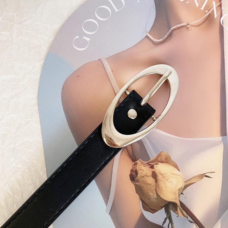 Y2K Hot Girl Retro Distressed Crescent Moon Belt with Hardware for Skirts and Dresses